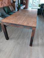 Teakhouten eettafel, Huis en Inrichting, Tafels | Eettafels, Ophalen, Teakhout, 200 cm of meer, 50 tot 100 cm