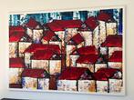 Schilderij “Village” van Gerrit Knikker maat 140x200 cm, Antiek en Kunst, Ophalen of Verzenden
