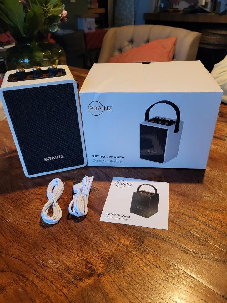 Brainz retro bluetooth speaker, Audio, Tv en Foto, Luidsprekers, Nieuw, Overige typen, Minder dan 60 watt, Overige merken, Ophalen of Verzenden