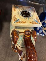 Vintage keramische olifant plantenstandaard - per stuk., Antiek en Kunst, Ophalen of Verzenden