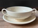 3 soepkommen met onderschotel WEDGWOOD EDME, Huis en Inrichting, Keuken | Servies, Ophalen of Verzenden, Zo goed als nieuw, Wedgwood