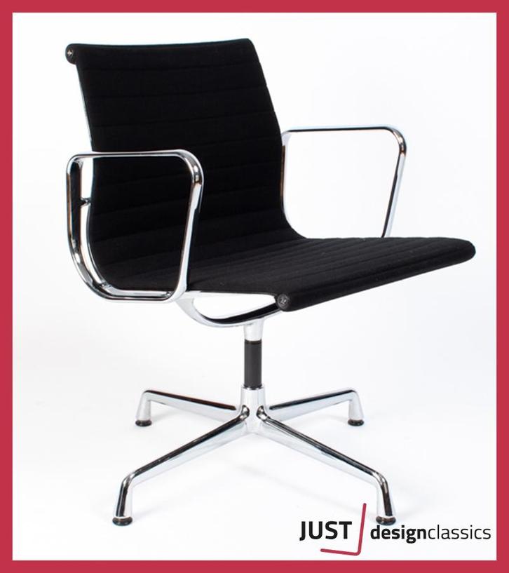 Vitra Eames ea108 Zwart Hopsak Chroom (voorraad:2 ), Huis en Inrichting, Stoelen, Zo goed als nieuw