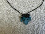 Dyrberg Kern ketting, zwart met aqua - zo goed als nieuw!, Blauw, Ophalen of Verzenden, Zo goed als nieuw, Overige materialen