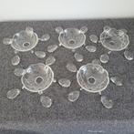 5 grote bobeches bobeche schaaltjes onderdelen kroonluchter, Ophalen of Verzenden, Gebruikt, Glas