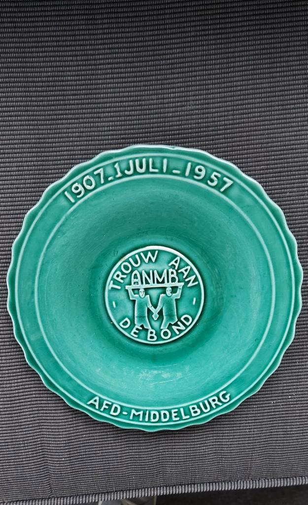 Herinneringsbordje anmb middelburg, Antiek en Kunst, Antiek | Wandborden en Tegels, Ophalen of Verzenden