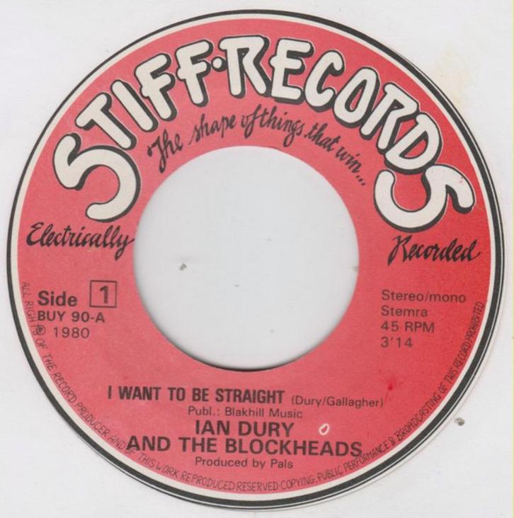 Ian Dury And The Blockheads – I Want To Be Straight, Cd's en Dvd's, Vinyl Singles, Gebruikt, Single, Pop, 7 inch, Ophalen of Verzenden