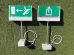 Nooduitgang borden met verlichting, Doe-het-zelf en Verbouw, Bouwverlichting, Ophalen of Verzenden, Gebruikt, Minder dan 50 watt