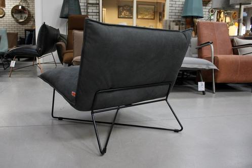 Luxe fauteuil EARL Jess Design metaal leer (Aurula Black), Huis en Inrichting, Fauteuils, Zo goed als nieuw, Leer, Metaal, 75 tot 100 cm