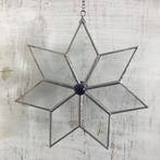 Glas in lood ster aan hanger 20 cm, Antiek en Kunst, Ophalen of Verzenden