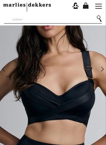 Zwarte bikinitop van Marlies Dekkers - maat 75F beschikbaar voor biedingen