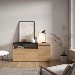 NIEUW IN DOOS: Skraut Dressoir zwart eiken - 150x75x35cm, Ophalen, 100 tot 150 cm, Met deur(en), Eikenhout
