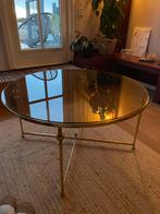 Vintage messing salontafel, Huis en Inrichting, Tafels | Salontafels, Ophalen, 50 tot 100 cm, Rond, Zo goed als nieuw