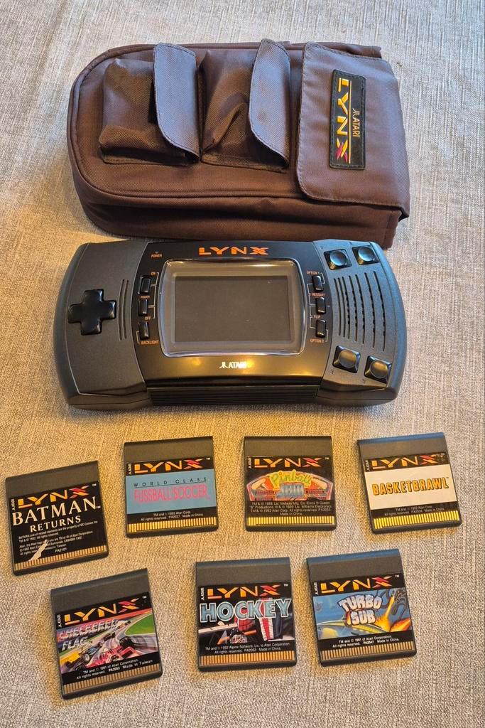 Atari Lynx 2 met 7 games, Spelcomputers en Games, Spelcomputers | Atari, Gebruikt, Atari Lynx, Zonder controller, Met games, Met beschermhoes of tas