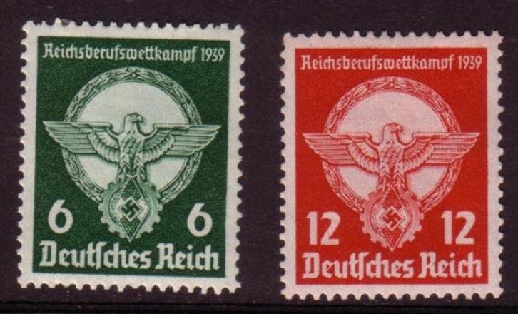 Duitse Zegels uit 1939 "SA" (DR 689-690), Verzamelen, Militaria | Tweede Wereldoorlog, Overige soorten, Duitsland, Verzenden