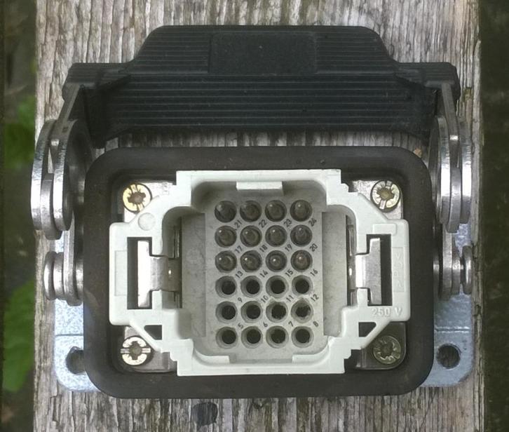 Stekker 24 polig, Harting, Muziek en Instrumenten, Kabels en Stekkers, Gebruikt, Apparatuur, Ophalen of Verzenden