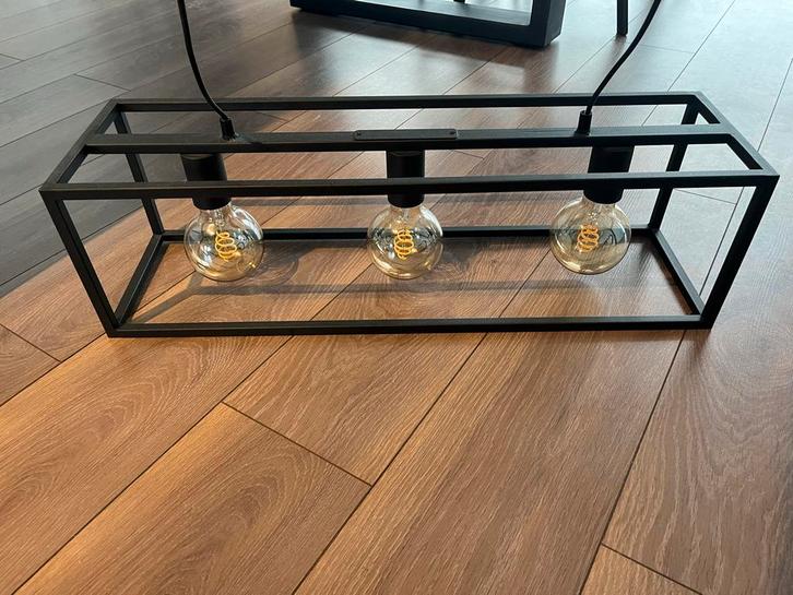 Industriële Hanglamp - Stoer Design, Huis en Inrichting, Lampen | Hanglampen, Gebruikt, Minder dan 50 cm, Metaal, Ophalen