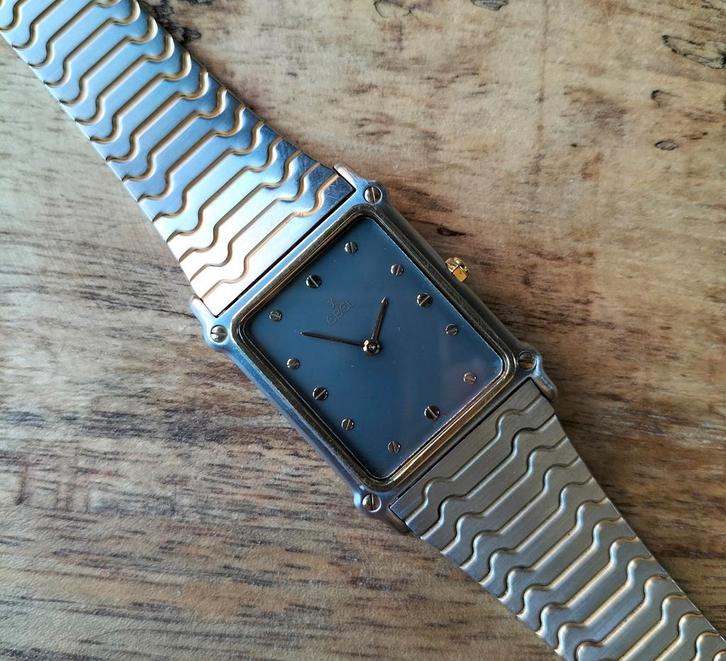 Ebel Sport Classic Rectangular 18kt, Sieraden, Tassen en Uiterlijk, Horloges | Dames, Gebruikt, Polshorloge, Overige merken, Goud