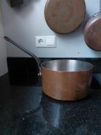 Koperen pan 24 cm doorsnede, Ophalen of Verzenden, Gebruikt, Overige materialen, Kookpan of Snelkookpan