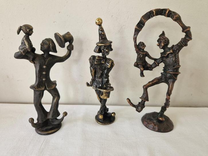 3 verbronsde beeldjes. Corry Ammerlaan en Brigitte v/d Houdt, Verzamelen, Beelden en Beeldjes, Zo goed als nieuw, Ophalen of Verzenden