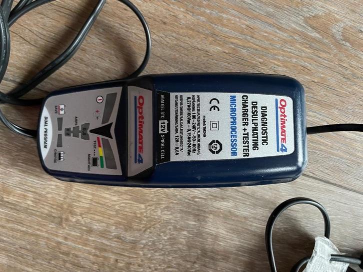 Tecmate druppellader Optimate4 dual program, Motoren, Accessoires | Overige, Gebruikt, Ophalen of Verzenden