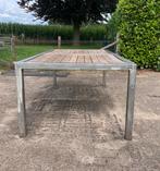 Grote stevige tuintafel (rvs), Ophalen, Zo goed als nieuw, Rechthoekig, Rvs