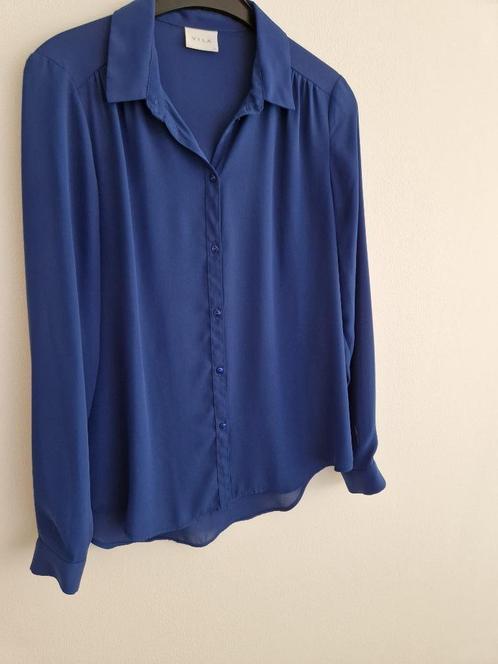 Vila blouse royalblue XS, valt als S, Kleding | Dames, Blouses en Tunieken, Zo goed als nieuw, Maat 36 (S), Blauw, Ophalen of Verzenden