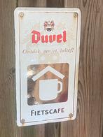 Emaille bordje duvel fietscafe, Antiek en Kunst, Antiek | Emaille, Ophalen