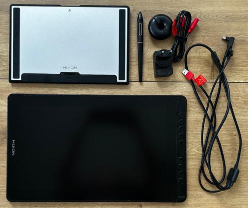 Huion Kamvas 16 (2021) + Desk Stand, Computers en Software, Tekentablets, Zo goed als nieuw, Bedraad, Ophalen of Verzenden