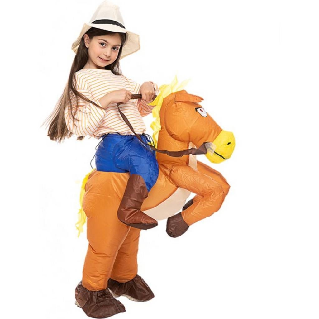 CARNAVAL - opblaasbaar feestpak Cowboy/girl op paard (NIEUW), Ophalen of Verzenden, Nieuw, Jongen of Meisje