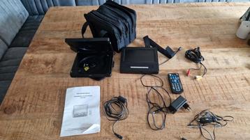 Draagbare LCD DVD-spelers dubbel scherm met afstandbediening beschikbaar voor biedingen