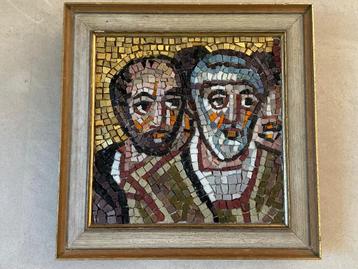 Mozaïek 2 religieuze figuren van Ines David Signorini  beschikbaar voor biedingen