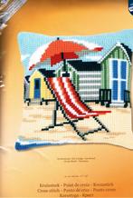 Cado aanbieding vervaco borduurpakket kussen, op het strand, Hobby en Vrije tijd, Borduren en Borduurmachines, Ophalen of Verzenden