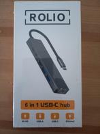 ROLIO 6 in 1 USB-C hub, Computers en Software, Verzenden, Tablet, Nieuw, Rolio