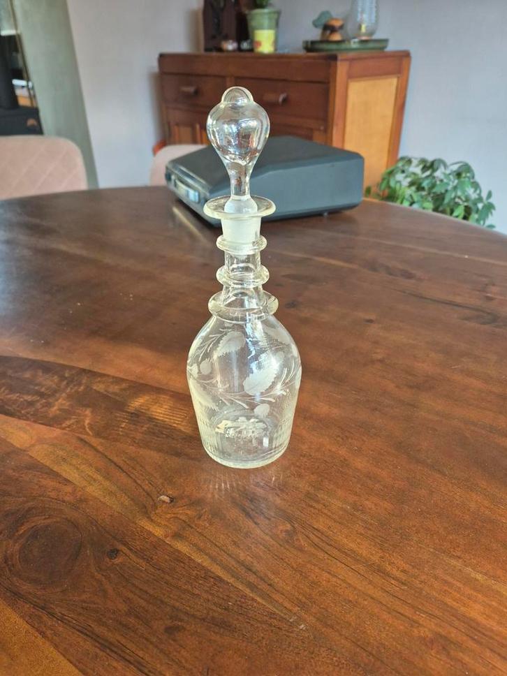 Antieke 19e eeuwse Karaf, Antiek en Kunst, Antiek | Glas en Kristal, Ophalen of Verzenden