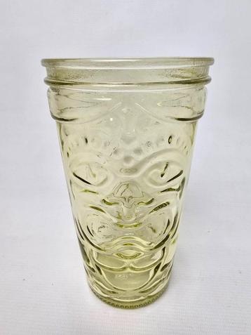 # Vintage Tiki Masker Glas Geel beschikbaar voor biedingen