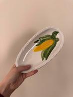 Prachtige barbotine / majolica mais keramiek bord!, Antiek en Kunst, Ophalen of Verzenden