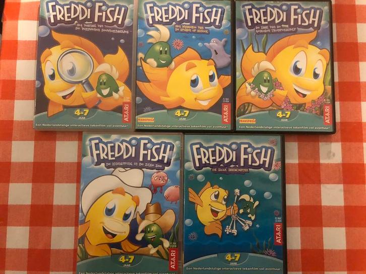 Freddi Fish - Gehele collectie (PC-game), Spelcomputers en Games, Games | Pc, Zo goed als nieuw, Puzzel en Educatief, 1 speler