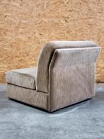 Vintage modulaire elementen bank in ribstof, 1970, Ophalen, Gebruikt, Vintage design, Retro design, Mid Century Modern, Driepersoons