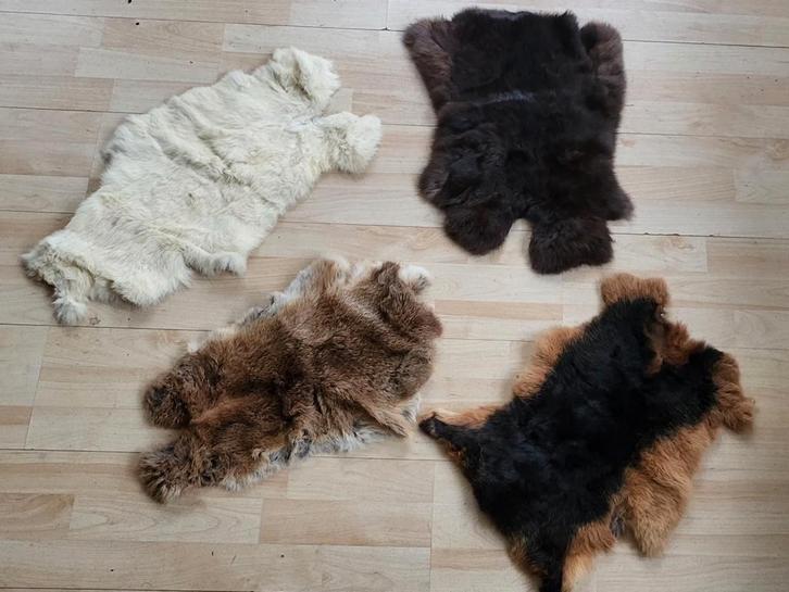 4 Konijnenvachten - Alles in 1 Koop!, Hobby en Vrije tijd, Naaimachines en Toebehoren, Zo goed als nieuw, Ophalen of Verzenden