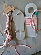 Nieuwe Slippers met banden, Slippers, Bandajanas, Beige, Nieuw