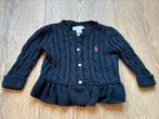 Ralph Lauren navy kabelgebreid vestje maat 9M, Ophalen of Verzenden, Zo goed als nieuw, Ralph Lauren, Truitje of Vestje