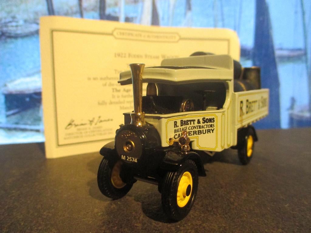 1922 Foden R.Brett and Sons - Matchbox YAS12-M Stoom Truck, Ophalen of Verzenden, Nieuw, Auto, Matchbox