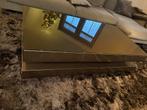 PUUUR Salon tafel met glazen blad - Champagne Taupe, Huis en Inrichting, Tafels | Salontafels, Ophalen, 50 tot 100 cm, Zo goed als nieuw