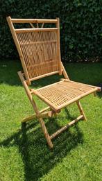 Bamboe Tuinset - Tafel & Stoel - Zo Goed Als Nieuw!, Tuin en Terras, Tuinstoelen, Ophalen, Zo goed als nieuw, Rotan, Inklapbaar
