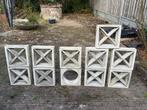 Witte betonnen patioblokken, Tuin en Terras, Ophalen, Gebruikt, 25 tot 50 cm, Blok