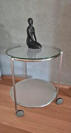 IKEA Strind bijzettafel serveerwagen retro vintage jaren 80, Huis en Inrichting, Tafels | Bijzettafels, Minder dan 55 cm, Metaal of Aluminium