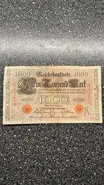 Reichsbanknote 1000 uit 1910, Postzegels en Munten, Bankbiljetten | Europa | Niet-Eurobiljetten, Los biljet, Duitsland, Ophalen of Verzenden