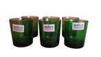 Vereco vintage glazen - 6 stuks - Emeraldgroen, Ophalen of Verzenden