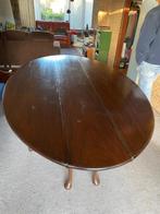 Engelse grote ovale eettafel - inklapbaar, Ophalen, Gebruikt, 100 tot 150 cm, Eikenhout