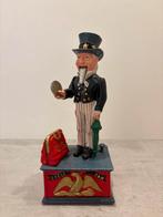 Uncle Sam Spaarpot met Beweging, Verzamelen, Ophalen of Verzenden, Zo goed als nieuw, Steen, Aardewerk of Keramiek, Overige thema's